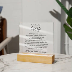 To My Wife Fate Acrylic Square Plaque