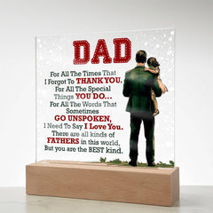 Thank You Dad LED Acrylic Plaque