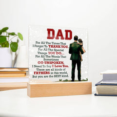 Thank You Dad LED Acrylic Plaque