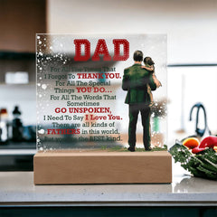 Thank You Dad LED Acrylic Plaque