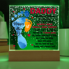 When I Was Small and Sweet Acrylic Square Plaque