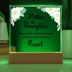 To My Daughter Distance Acrylic Square Plaque