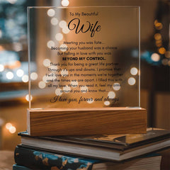 To My Wife Fate Acrylic Square Plaque