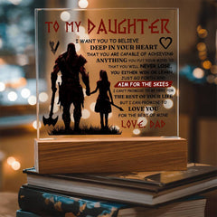 To My Daughter Skies Acrylic Square Plaque