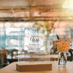 To My Wife Fate Acrylic Square Plaque