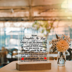To My Daughter-in-Law Honor Acrylic Square Plaque