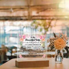 To My Beautiful Wife Acrylic Square Plaque