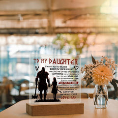 To My Daughter Skies Acrylic Square Plaque