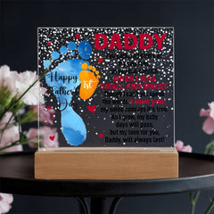 When I Was Small and Sweet Acrylic Square Plaque