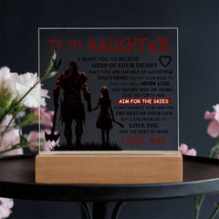 To My Daughter Skies Acrylic Square Plaque