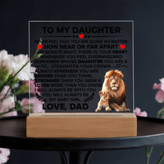 To My Daughter Braver Acrylic Square Plaque