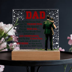 Thank You Dad LED Acrylic Plaque