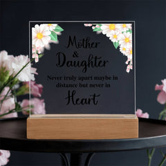 To My Daughter Distance Acrylic Square Plaque