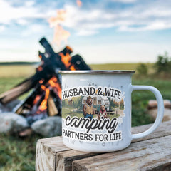 Camping Partners for Life 12 oz Enamel Mug