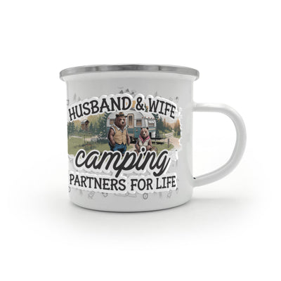 Camping Partners for Life 12 oz Enamel Mug