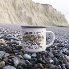 Camping Partners for Life 12 oz Enamel Mug