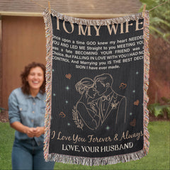 To My Wife Personalized Heirloom Blanket
