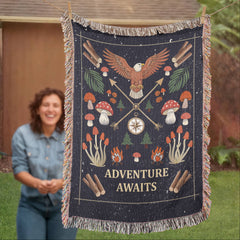 Adventure Awaits Inspirational Woven Blanket