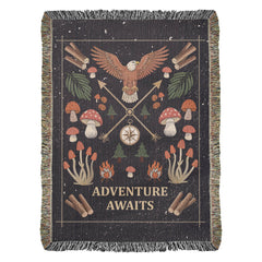 Adventure Awaits Inspirational Woven Blanket