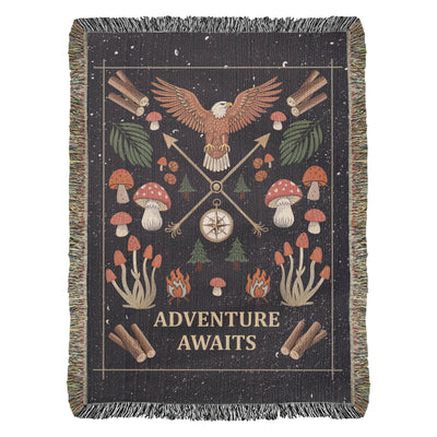 Adventure Awaits Inspirational Woven Blanket