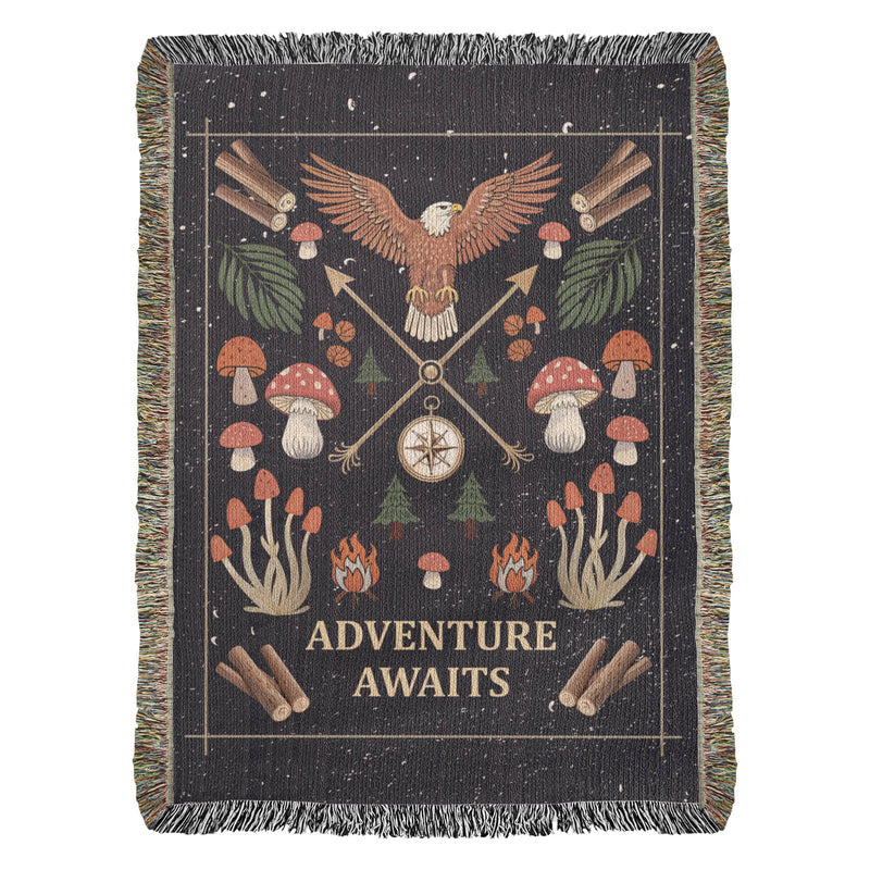 Adventure Awaits Inspirational Woven Blanket