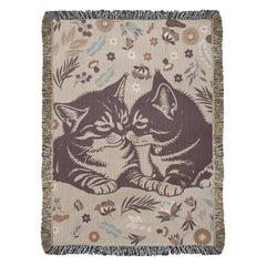 Cat Lovers Heirloom Woven Blanket