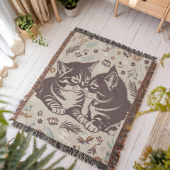 Cat Lovers Heirloom Woven Blanket