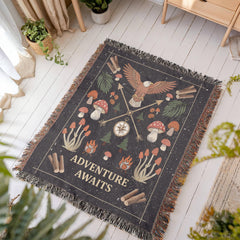 Adventure Awaits Inspirational Woven Blanket