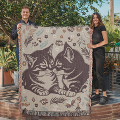 Cat Lovers Heirloom Woven Blanket