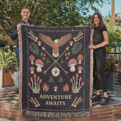 Adventure Awaits Inspirational Woven Blanket