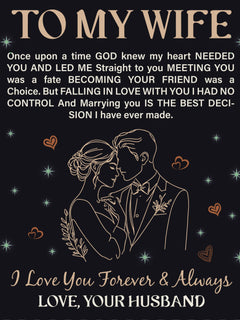 To My Wife Personalized Heirloom Blanket