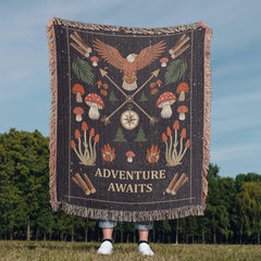 Adventure Awaits Inspirational Woven Blanket