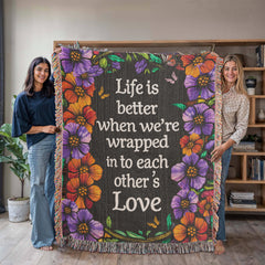 Life Is Better With You Personalized Heirloom Blanket