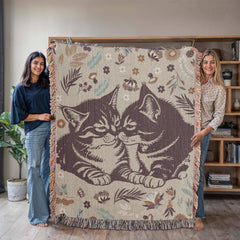 Cat Lovers Heirloom Woven Blanket