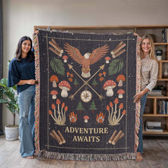 Adventure Awaits Inspirational Woven Blanket