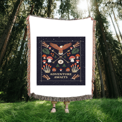 Adventure Awaits Inspirational Woven Blanket