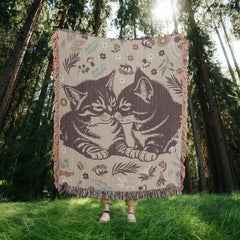Cat Lovers Heirloom Woven Blanket