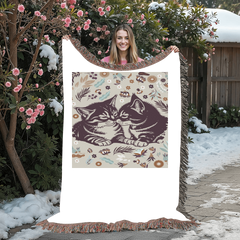 Cat Lovers Heirloom Woven Blanket