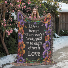 Life Is Better With You Personalized Heirloom Blanket