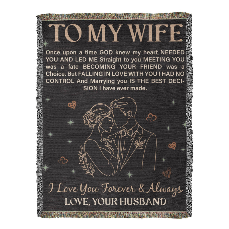 To My Wife Personalized Heirloom Blanket