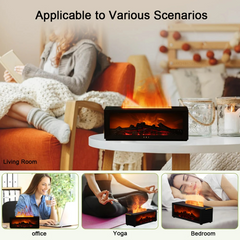 Flame Effect Aromatherapy Diffuser with LED Lights